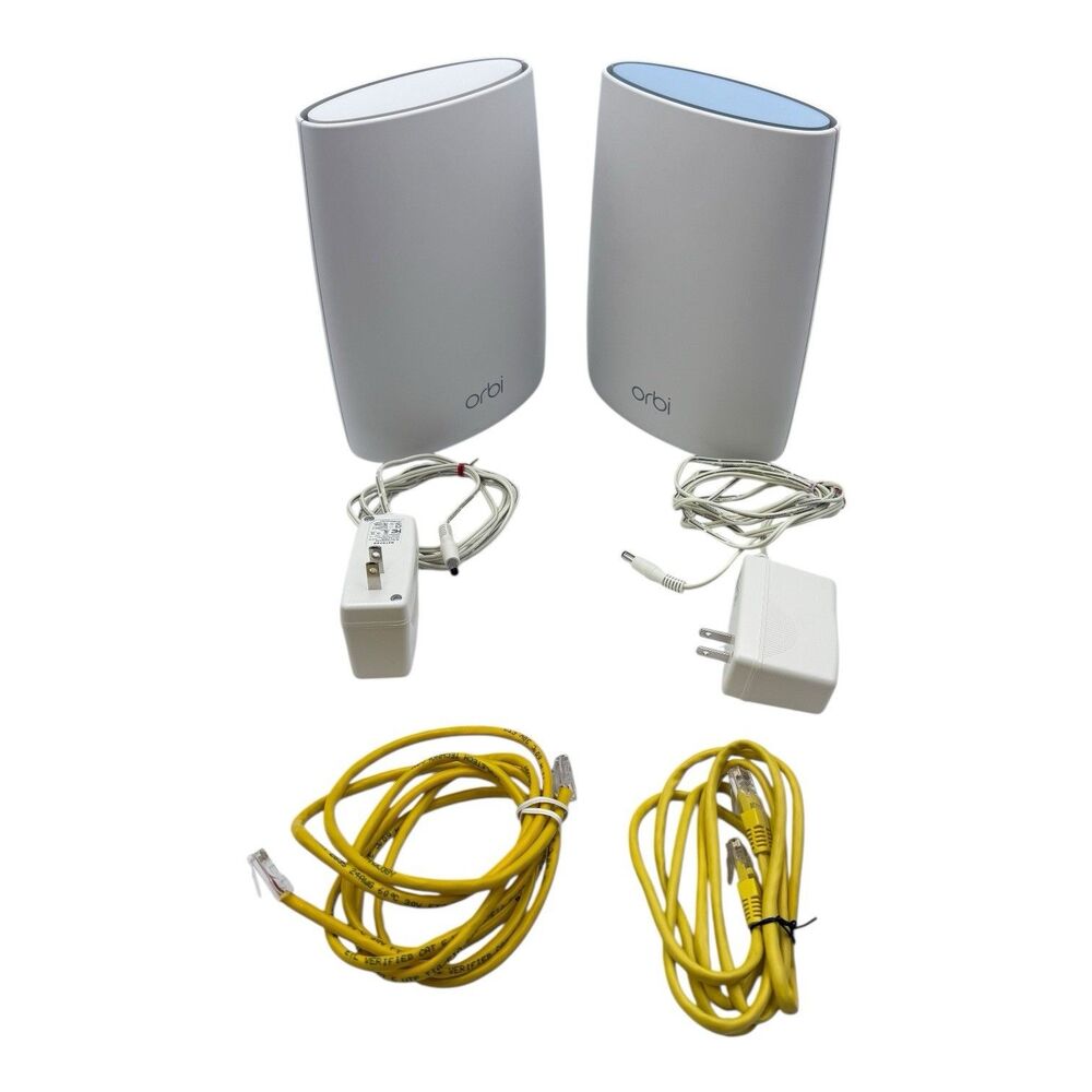 Orbi Mesh Router RBR50v2 and RBS50v2 Satellite w/Power Cables Tested